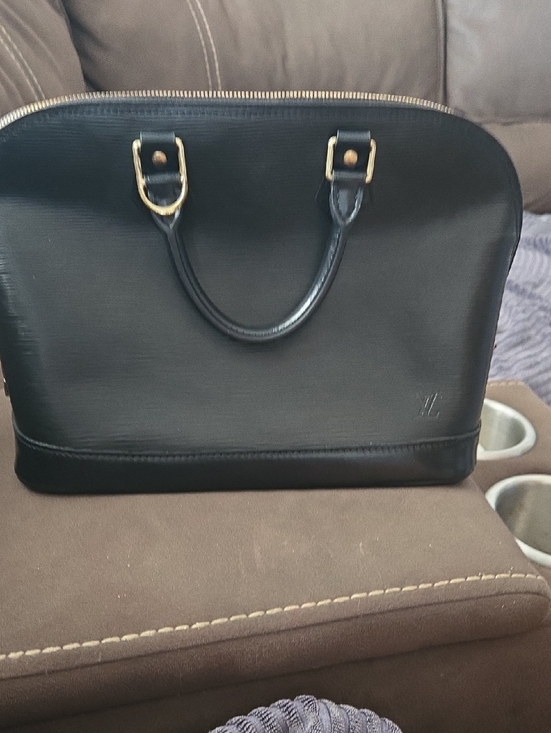 Louis Vuitton Handbags - Louis Vuitton Black Epi Leather Dome Satchel with Gold Hardware